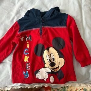 Mickey Mouse Disney red hoodie shirt